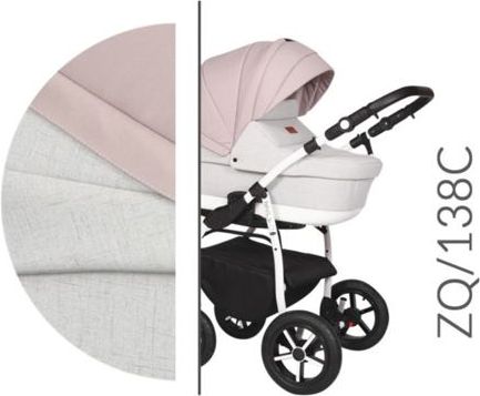 Kočárek Baby Merc Zipy Q 2019 dvojkombinace bílý rám ZQ/138C - obrázek 1