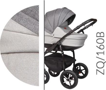 Kočárek Baby Merc Zipy Q 2019 dvojkombinace černý rám ZQ/160B - obrázek 1