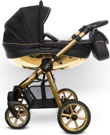 Kočárek Baby Active Mommy Glossy trojkombinace s autosedačkou Black/Gold - obrázek 1
