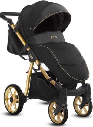 Kočárek Baby Active Mommy Glossy trojkombinace s autosedačkou Black/Gold - obrázek 2