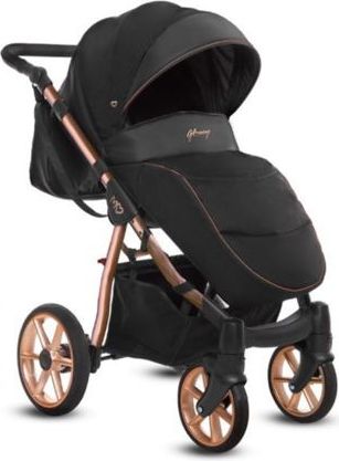 Kočárek Baby Active Mommy Glossy trojkombinace s autosedačkou Black/Rose Gold - obrázek 2