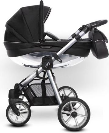 Kočárek Baby Active Mommy Glossy trojkombinace s autosedačkou Black/Silver - obrázek 1