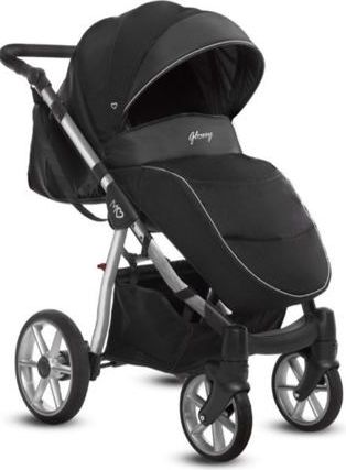Kočárek Baby Active Mommy Glossy trojkombinace s autosedačkou Black/Silver - obrázek 2