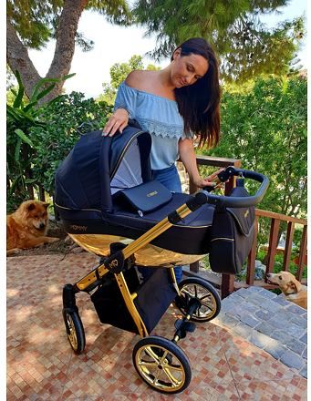 Kočárek Baby Active Mommy Glossy trojkombinace s autosedačkou Black/Silver - obrázek 5