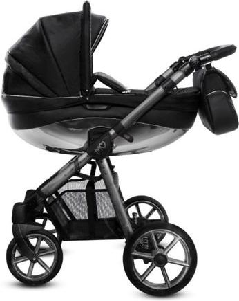 Kočárek Baby Active Mommy Glossy trojkombinace s autosedačkou Black/Space Gray - obrázek 1