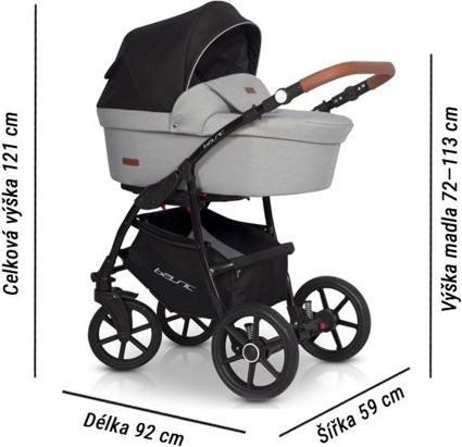 Kočárek Riko Basic Plus 2021 trojkombinace s autosedačkou Grey Fox - obrázek 14