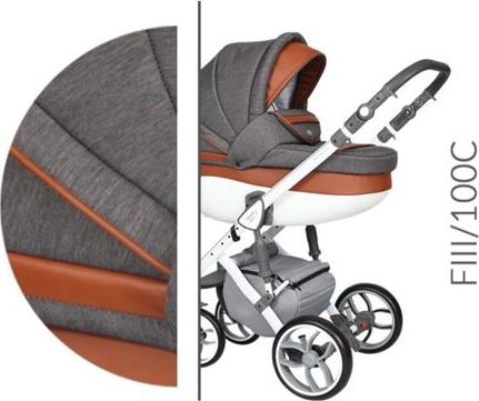 Kočárek Baby Merc Faster III Style 2019 trojkombinace bílý rám s autosedačkou FIII/100C - obrázek 1