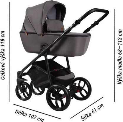 Kočárek Baby Merc La Noche 2019 trojkombinace s autosedačkou LN/06B - obrázek 14