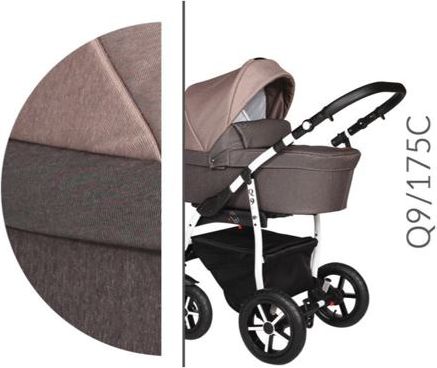 Kočárek Baby Merc Q9 2019 trojkombinace bílý rám s autosedačkou Q9/175C - obrázek 3