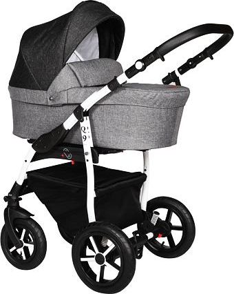 Kočárek Baby Merc Q9 2019 trojkombinace bílý rám s autosedačkou Q9/177C - obrázek 1