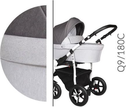 Kočárek Baby Merc Q9 2019 trojkombinace bílý rám s autosedačkou Q9/180C - obrázek 3
