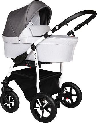Kočárek Baby Merc Q9 2019 trojkombinace bílý rám s autosedačkou Q9/180C - obrázek 1