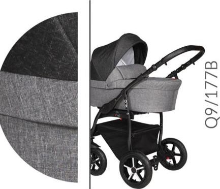 Kočárek Baby Merc Q9 2019 trojkombinace černý rám s autosedačkou Q9/177B - obrázek 3