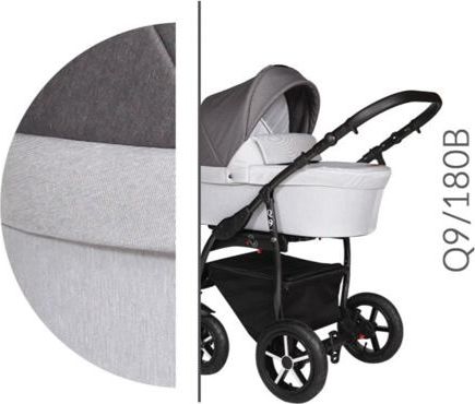 Kočárek Baby Merc Q9 2019 trojkombinace černý rám s autosedačkou Q9/180B - obrázek 3