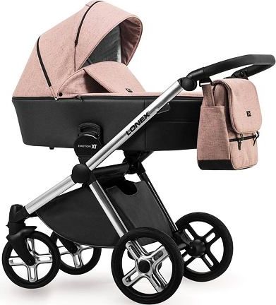 Kočárek Lonex Emotion XT dvojkombinace XT08 Pudrově růžová - obrázek 1