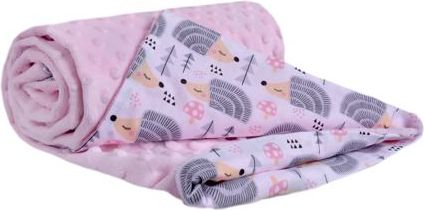 Dětská deka Medi růžová/šedí ježci - obrázek 1