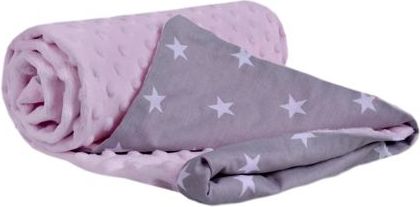 Dětská deka Medi růžová/bílé hvězdičky - obrázek 1