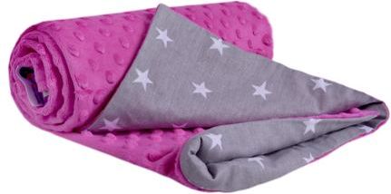 Dětská deka Medi tmavě růžová/bílé hvězdičky - obrázek 1