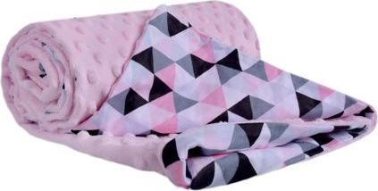 Dětská deka Medi růžová/růžové trojúhelníky - obrázek 1