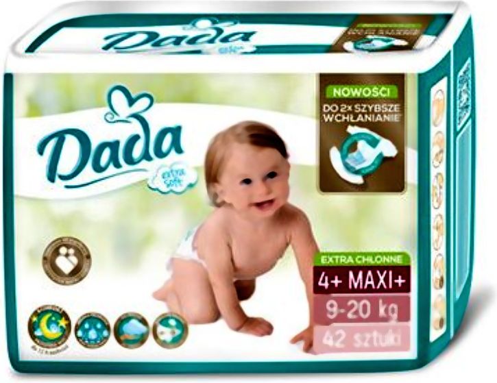 4x Plenky DADA Extra soft vel. 4+ (168ks) + ubrousky a box ZDARMA - obrázek 2