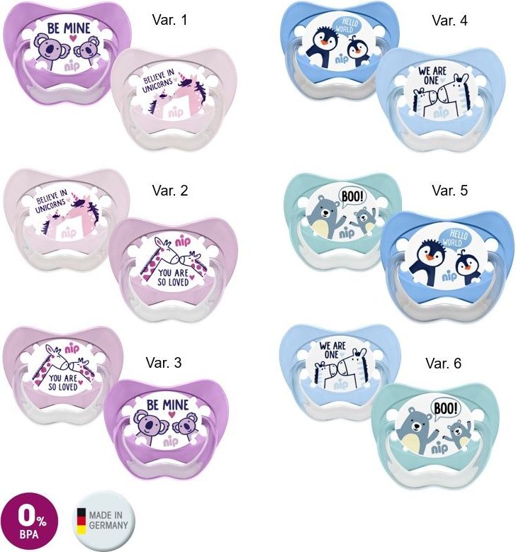 Šiditko silikon NIP Family Mix barev 16-32 měsíců - obrázek 1