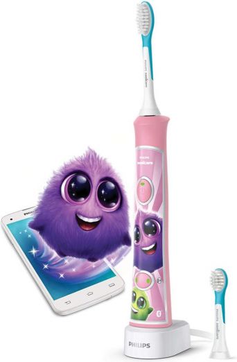 PHILIPS AVENT PHILIPS Sonický elektrický zubní kartáček dětský s bluetooth růžový - obrázek 1