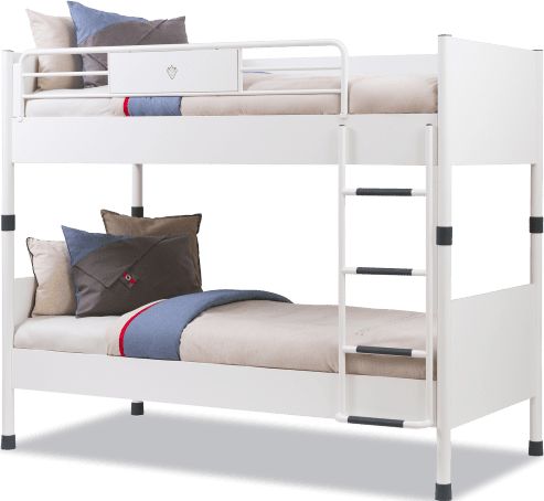 Čilek Studentská patrová postel WHITE 90x200 cm včetně matrací - obrázek 1