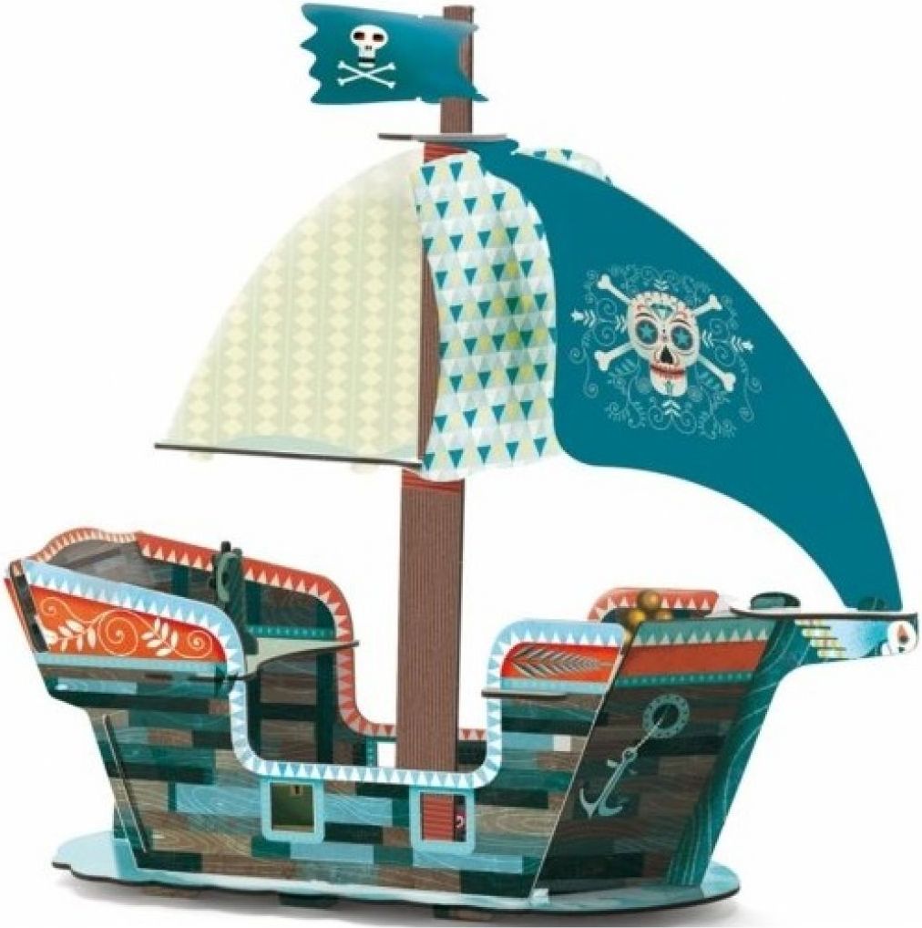 3D kartonová skládačka - Pirátská loď - obrázek 1