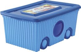 Flora Úložný box na hračky 40 l - modrý - obrázek 1