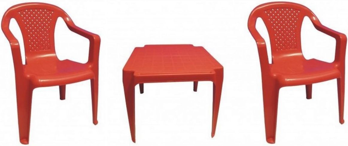 Grand Soleil Sada stoleček a dvě židličky červené - obrázek 1