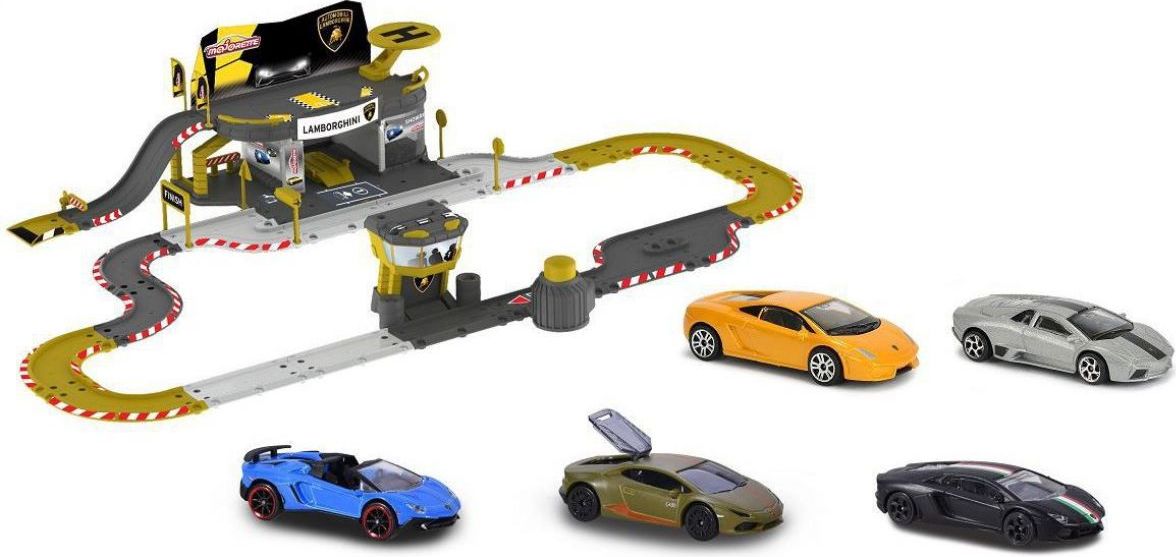 Majorette Creatix Závodní dráha Lamborghini a 5 autíček - obrázek 1