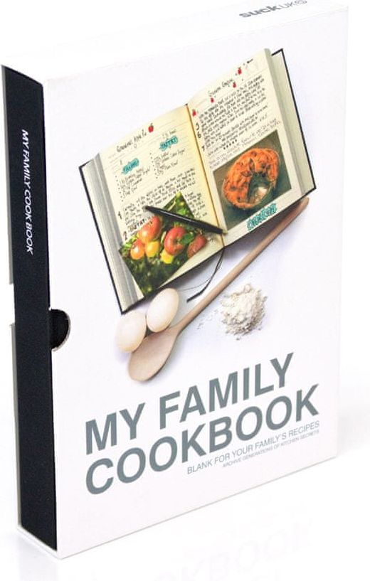 Suck UK Kniha rodinných receptů SUCK UK My Family Cookbook, černá - obrázek 1