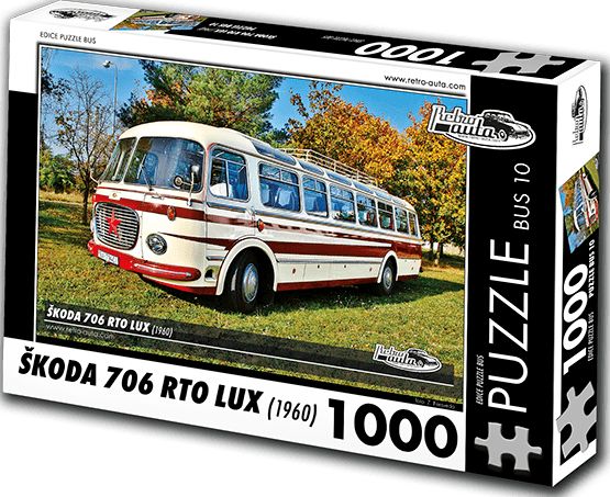 RETRO-AUTA© Puzzle BUS 10 - ŠKODA 706 RTO LUX (1960) 1000 dílků - obrázek 1