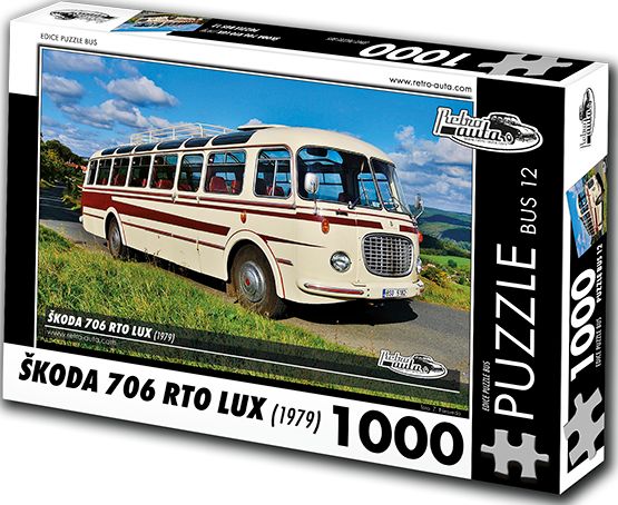 RETRO-AUTA© Puzzle BUS 12 - ŠKODA 706 RTO LUX (1979) 1000 dílků - obrázek 1
