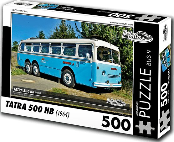 RETRO-AUTA© Puzzle BUS 9 - TATRA 500 HB (1964) 500 dílků - obrázek 1