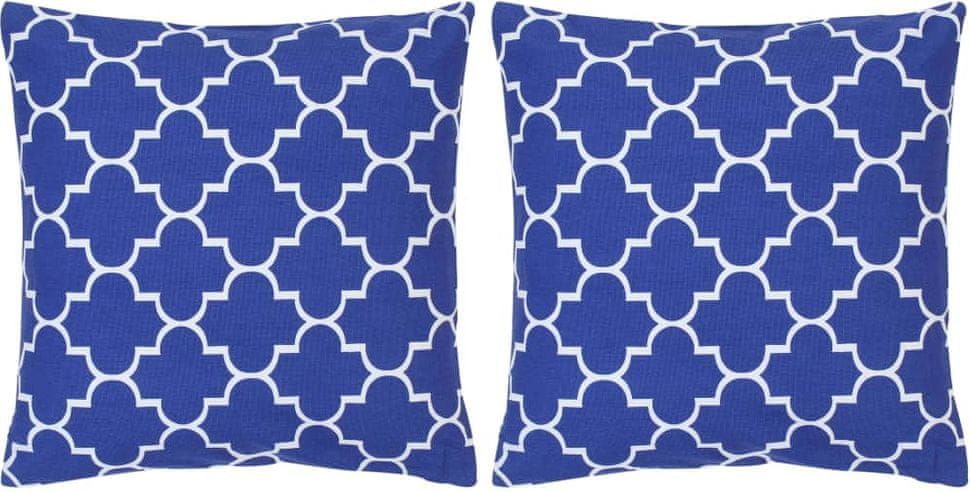 Polštáře s potiskem 2 ks modré 40 x 40 cm bavlna - obrázek 1