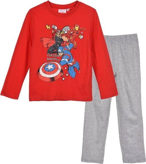 Sun City Dětské pyžamo Avengers Captain America bavlna červené Velikost: 128 (8 let) - obrázek 1