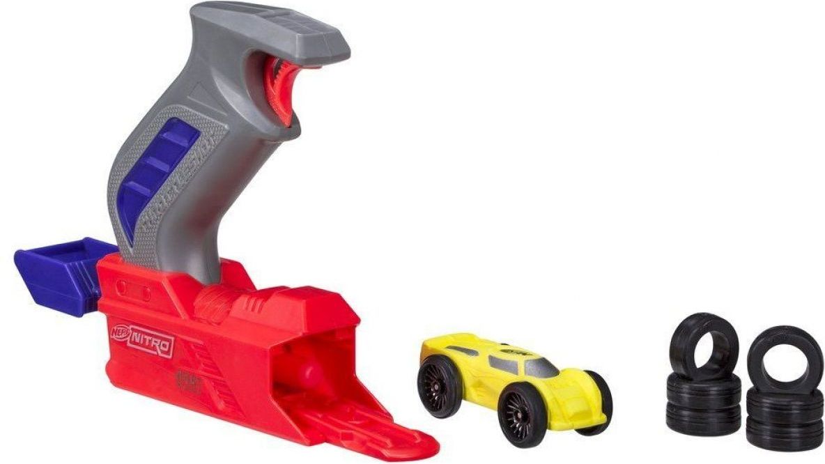 Hasbro Nerf Nitro Throttleshot Blizt Žluté auto + pneumatiky - obrázek 1
