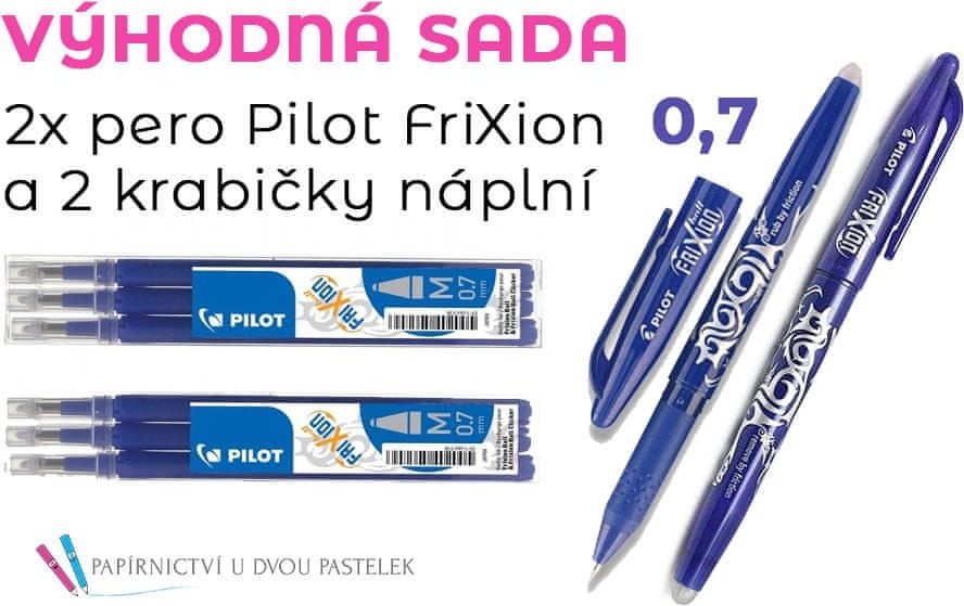 Pilot Sada 2x Pilot Frixion a 6 ks náplní 0,7mm - obrázek 1