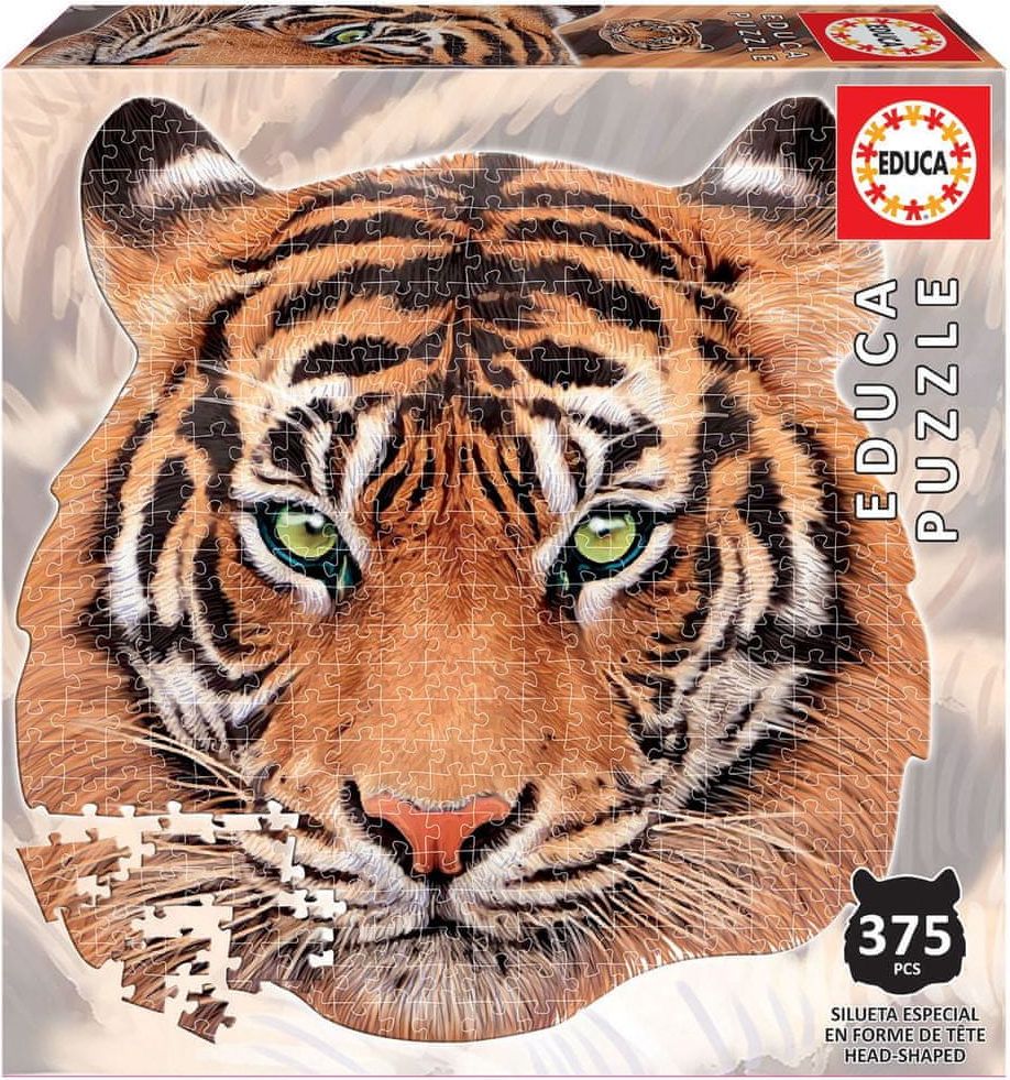Educa Tvarové puzzle Tygr 375 dílků - obrázek 1