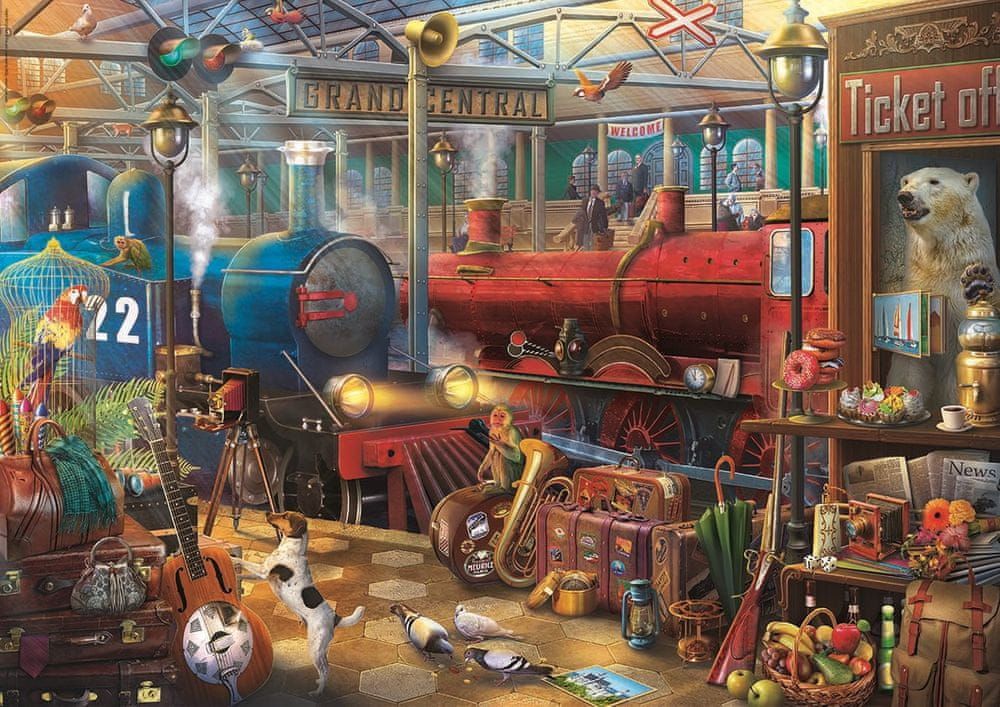 Educa Enigmatic puzzle Vlaková stanice 500 dílků - obrázek 1