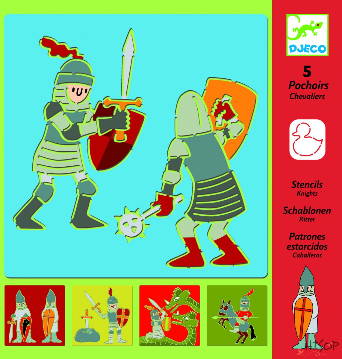 Djeco Šablony rytíř - obrázek 1