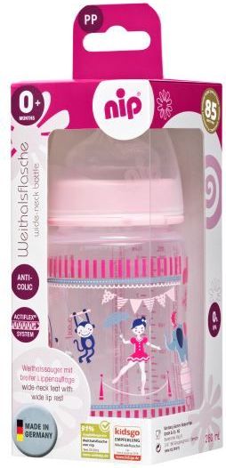 Lahev široká 260 ml PP NIP Silikon M Boy Mix - obrázek 2