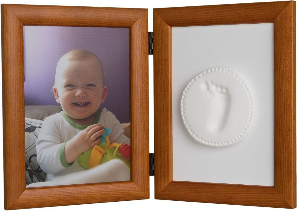 Sada pro otisk a fotku Hand Print hnědý rám - obrázek 2