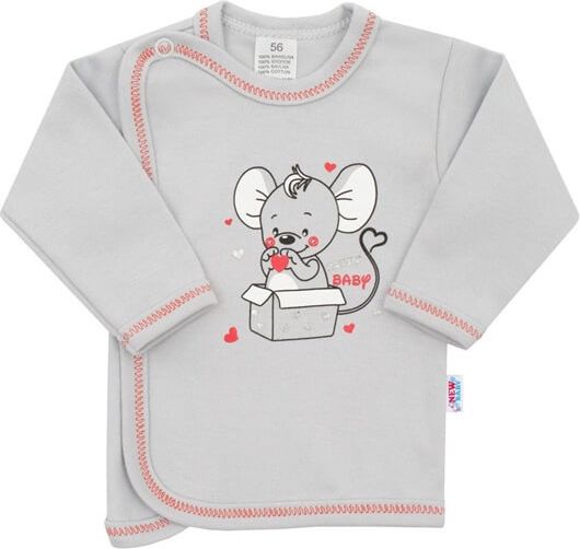 Kojenecká košilka New Baby Mouse šedá velikost 62 - obrázek 1