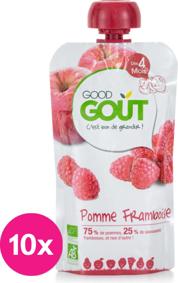 10x GOOD GOUT BIO Jablko s malinou 120 g - obrázek 1