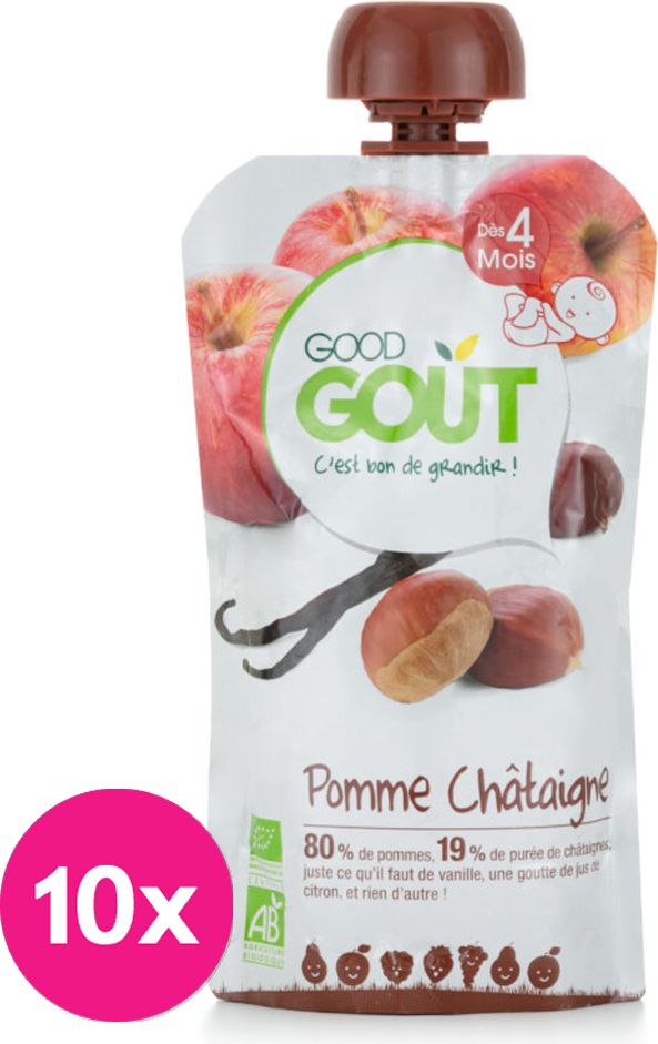 10x GOOD GOUT BIO Jablko s kaštanem a vanilkou 120 g - obrázek 1