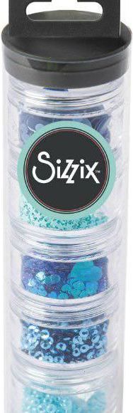 Sizzix Dekorační flitry a korálky modré, sizzix, plastové - obrázek 1