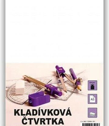 Kraftika Kladívková čtvrtka a3 250g/m2 (200ks) - bílá - obrázek 1