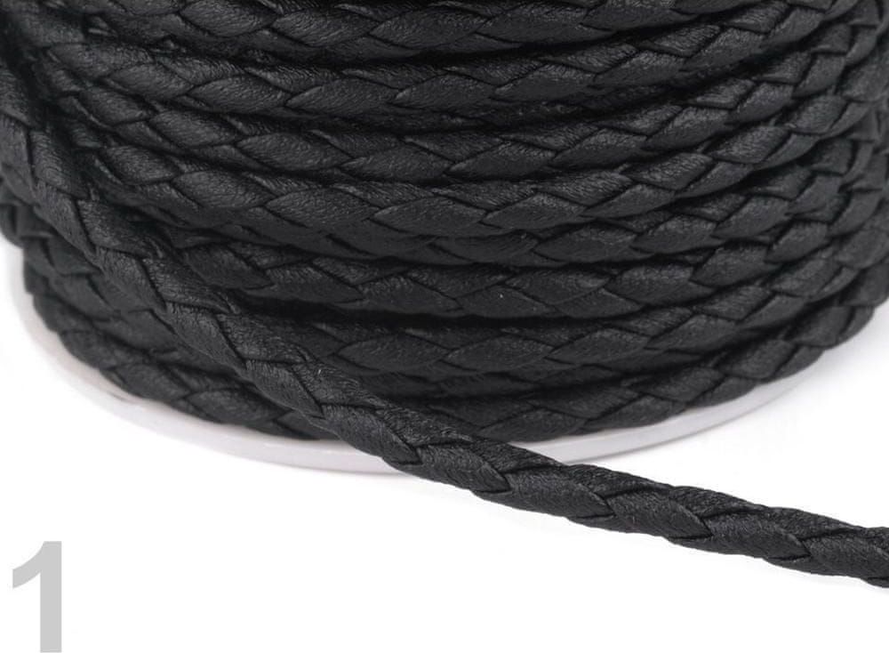 Kraftika 15m černá šňůra z eko kůže ø3mm, šperkové šňůrky - obrázek 1